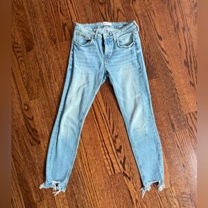 Zara premium denim collection light blue jeans